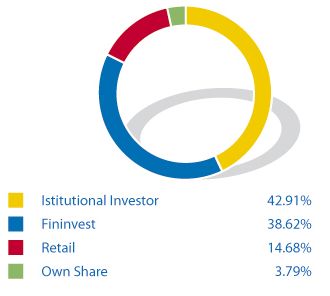 Berlusconi's Share in Mediaset: 38.62%