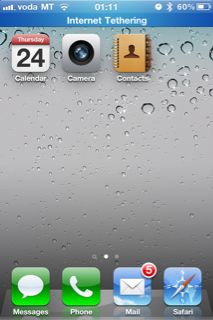 Internet Tethering on iPhone 4