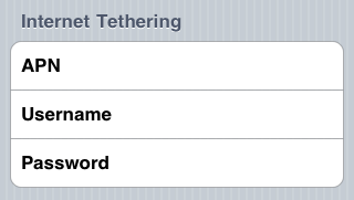 Cellular Data Internet Tethering for Personal Hotspot on iPhone
