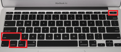 Resetting the SMC on a MacBook Air